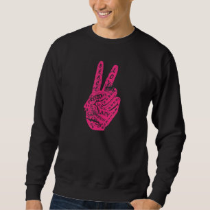 Make Peace Not War Peace Hand Sign Vintage Sweatshirt