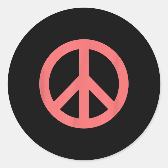 Make Peace Not War - Peace Sign Logo  Classic Round Sticker (Front)