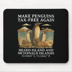 Make Penguins Tax-free Again Funny Tariffs Penguin Mouse Pad