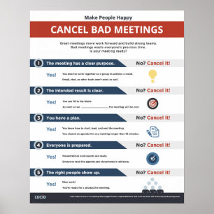 Make People Happy: Cancel Bad Meetings Poster
