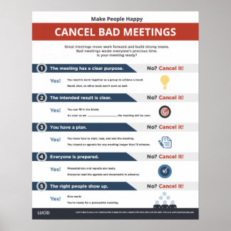 Make People Happy: Cancel Bad Meetings Poster