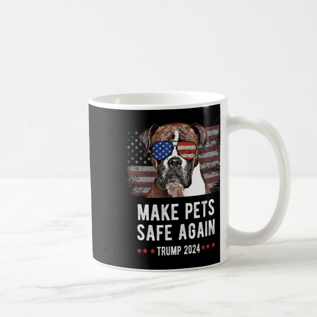 Make Pets Safe Again Boxer Dog Trump  Coffee Mug (Right)