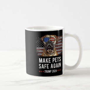 Make Pets Safe Again Bullmastiff Dog Trump 2024  Coffee Mug