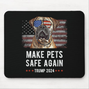 Make Pets Safe Again Bullmastiff Dog Trump 2024 Mouse Pad