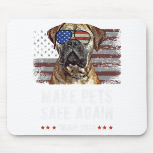 Make Pets Safe Again Bullmastiff Dog Trump 2024 Mouse Pad