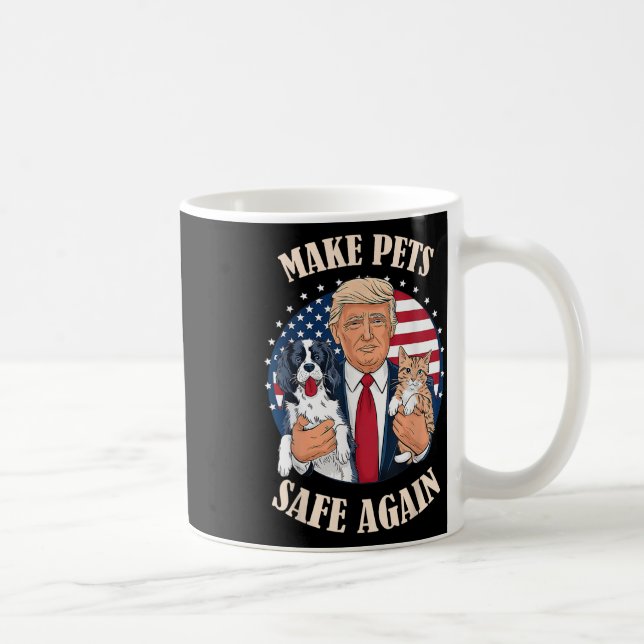 Make Pets Safe Again Cats And Dogs 2024 Debate  Coffee Mug (Right)
