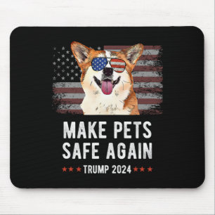 Make Pets Safe Again Corgi Dog Trump 2024 Mouse Pad