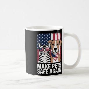 Make Pets Safe Again Election 2024 Debate Cat Dog  Coffee Mug