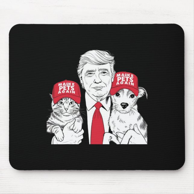 Make Pets Safe Again Election Mega Trump Funny Deb Mouse Pad (Front)