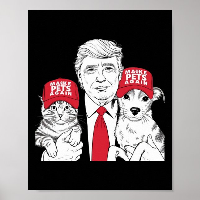 Make Pets Safe Again Election Mega Trump Funny Deb Poster (Front)