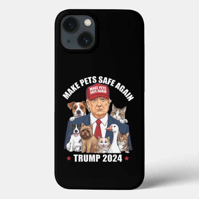 Make Pets Safe Again Trump 2024 Save Our Pets Case-Mate iPhone Case (Back)