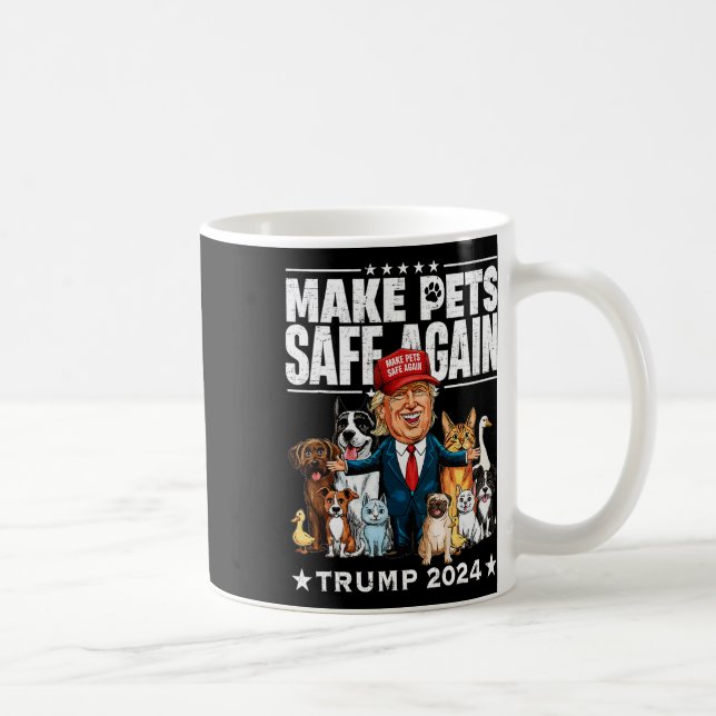Make Pets Safe Again Trump 2024 Save Our Pets  Coffee Mug (Right)