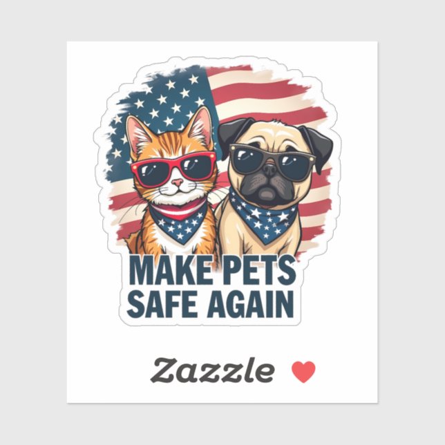 Make Pets Safe Again Trump Cat Dogs Election (Sheet)
