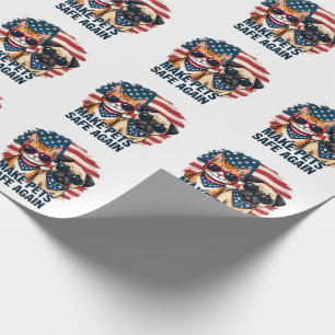 Make Pets Safe Again Trump Cat Dogs Election Wrapping Paper