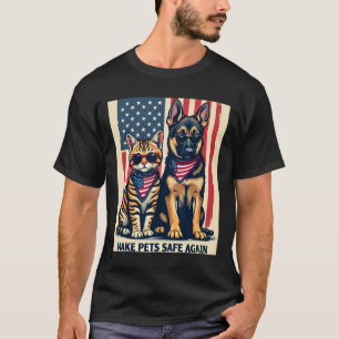Make Pets Safe Again Trump Cats For Trump Mega 202 T-Shirt