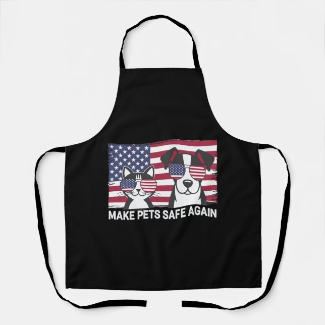 Make Pets Safe Again Trump Harris Debate 2024 Apron (Front)