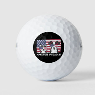 Make Pets Safe Again Trump Harris Debate 2024 Golf Balls