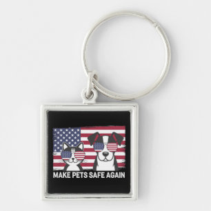 Make Pets Safe Again Trump Harris Debate 2024 Key Ring