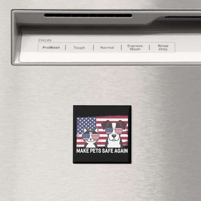 Make Pets Safe Again Trump Harris Debate 2024 Magnet (In Situ (Dishwasher))
