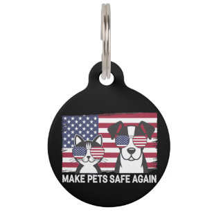 Make Pets Safe Again Trump Harris Debate 2024 Pet Tag