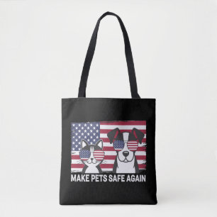 Make Pets Safe Again Trump Harris Debate 2024 Tote Bag