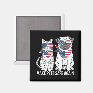 Make Pets Safe Again Trump Harris Debate Dogs Cat Magnet