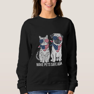 Make Pets Safe Again Trump Harris Debate Dogs Cat Sweatshirt