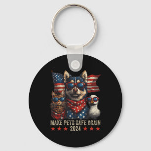 Make Pets Safe Again Trump Save Our Pets 2 Key Ring