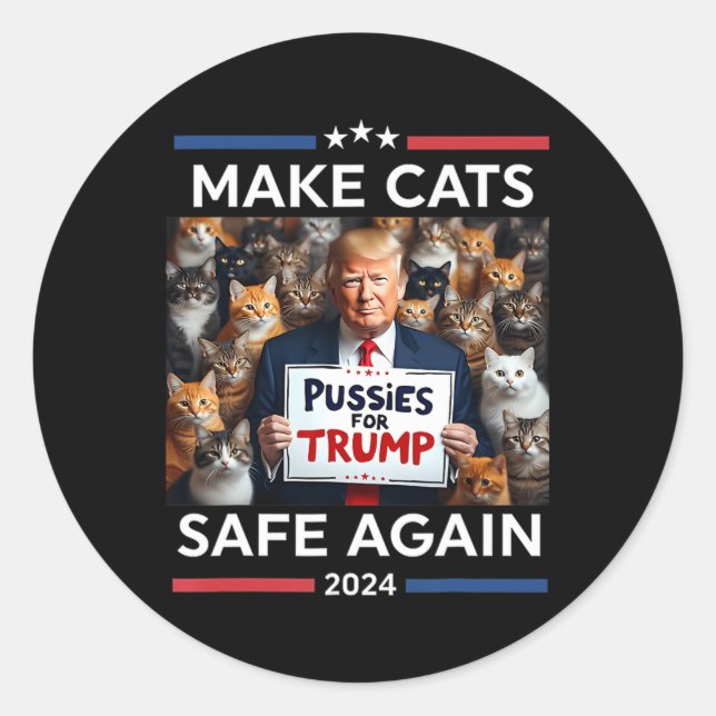 Make Pets Safe Again Trump Save Our Pets  Classic Round Sticker (Front)