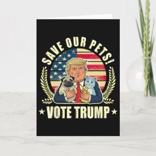 Make Pets Safe Again Vote For Trump Vance Election Card