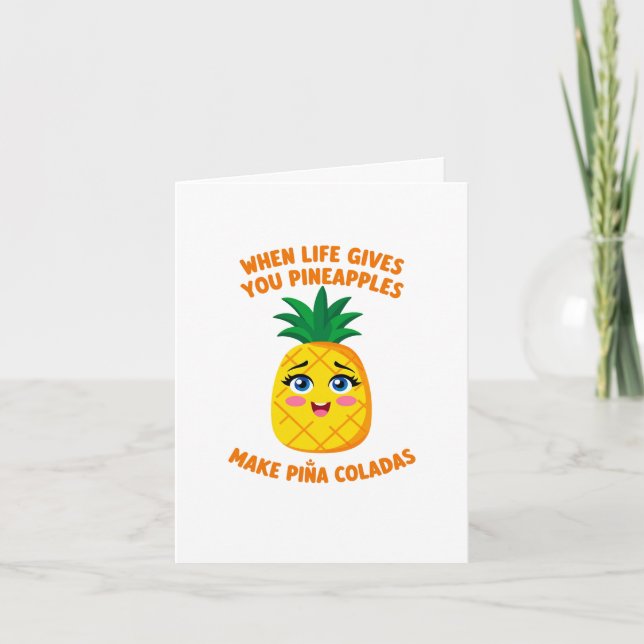MAKE PINA COLADA Sweet Pineapple Card (Front)