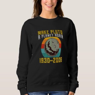 Make Pluto A Planet Again Vintage Space Science As Sweatshirt