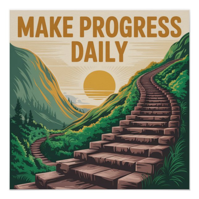 Make Progress Daily Poster (Front)