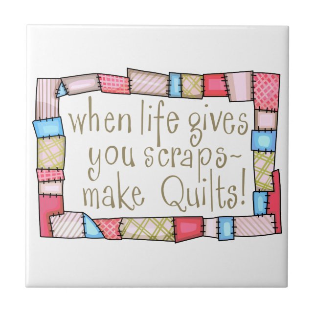 Make Quilts Ceramic Tile (Front)