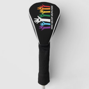 Make Racism Wrong Heart Hands Golf Head Cover