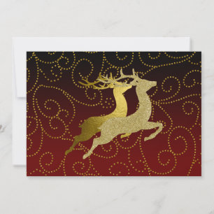Make Red Any Colour Ombre Gold Reindeer Holiday