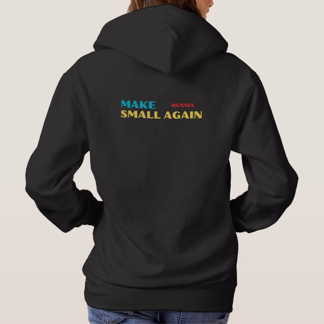 Make Russia Small Again – Bold Satirical Statement Hoodie (Back)