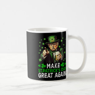 Make Saint Patrick's Day Great Again Usa Flag Funn Coffee Mug