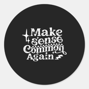 Make sense common mental health awareness support classic round sticker
