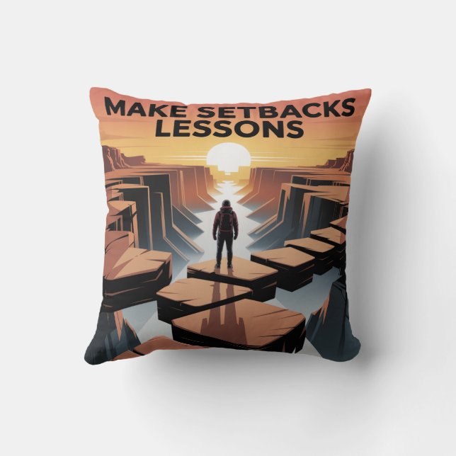 Make Setbacks Lessons Cushion (Back)