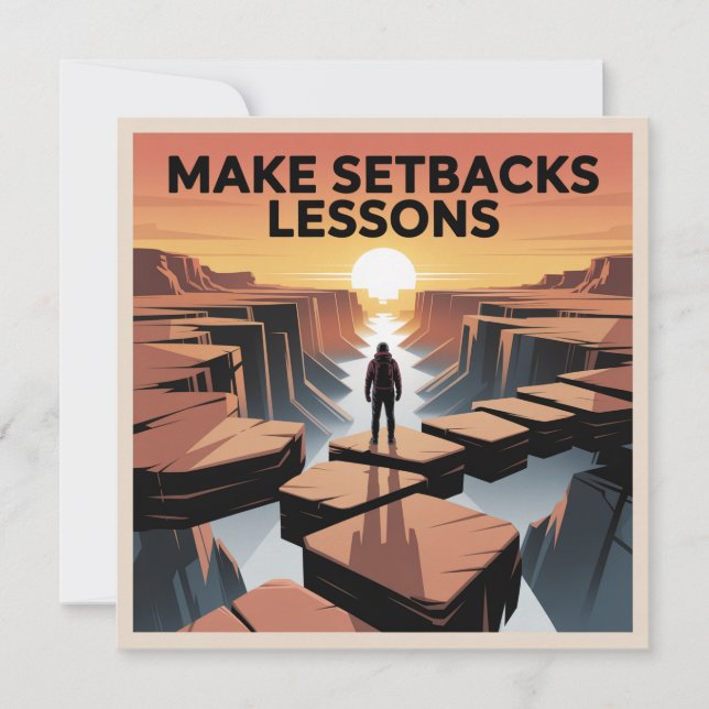 Make Setbacks Lessons Holiday Card (Front)