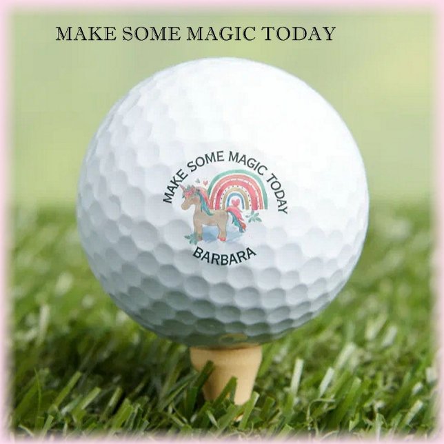 Make Some Magic Today Name Pink Golf Balls (Creator Uploaded)