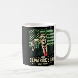 Make St Patricks Day Great Again, American Flag Coffee Mug