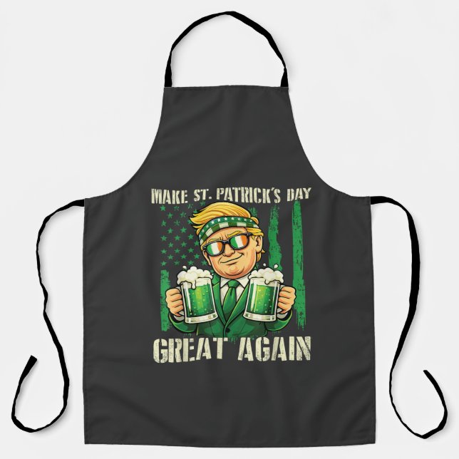 Make St. Patrick's Day Great Again Apron (Front)