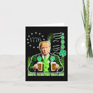 Make St Patrick's Day Great Again Flag Funny Trump Card