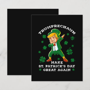 Make St Patrick's Day Great Again Funny Trump Card