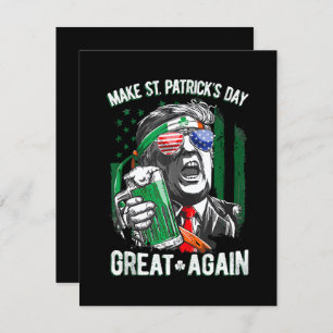 Make St Patrick's Day Great Again Funny Trump Enclosure Card