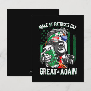Make St Patrick's Day Great Again Funny Trump Holiday Card