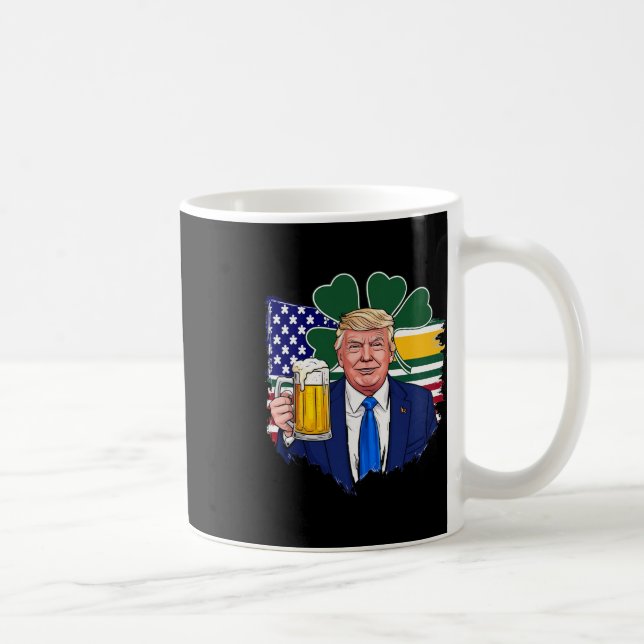 Make St Patrick's Day Great Again Funny Trump Iris Coffee Mug (Right)