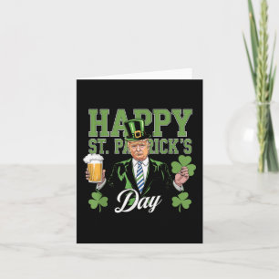 Make St Patricks Day Great Again Funny Trump Men W Card